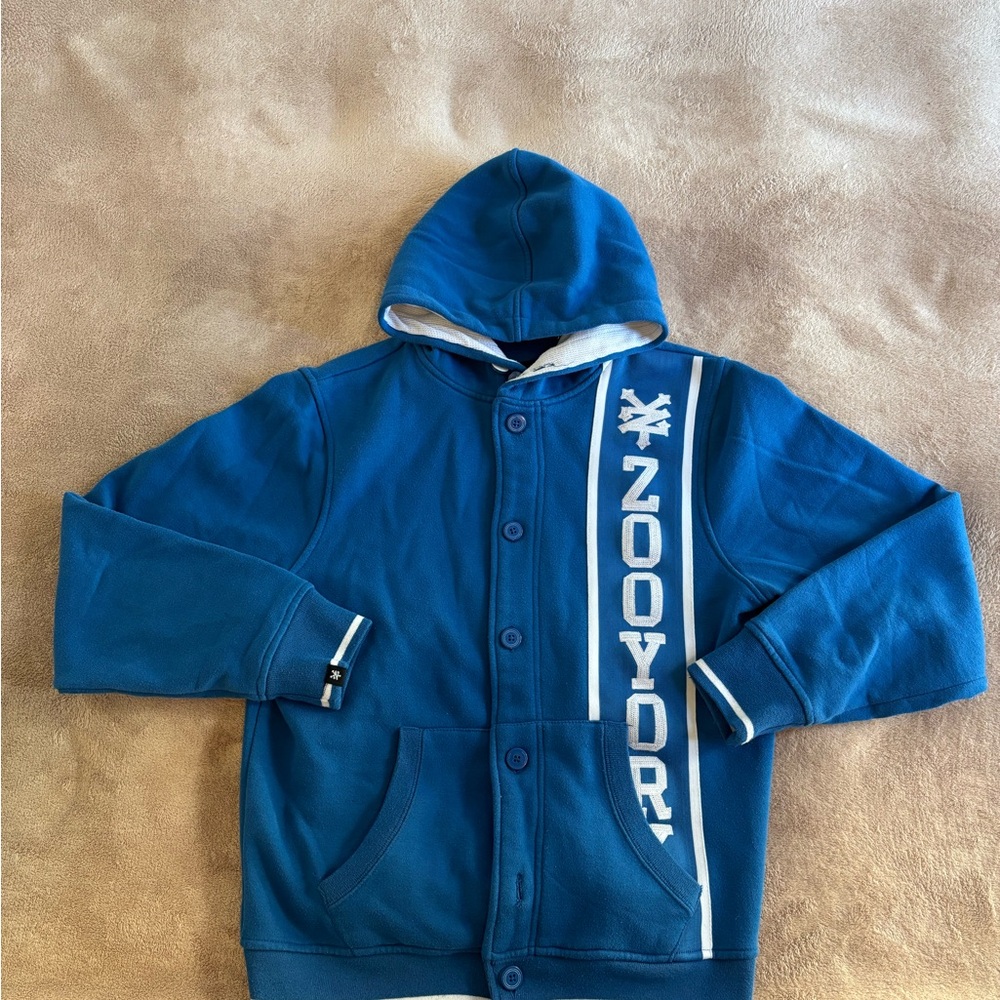 Woman’s Zoo York Full Button Sweatshirt Hoodie * Small * Fleece Style